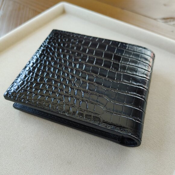 Saint Laurent Crocodile-Embossed Leather Bi-fold Wallet (New) - Picture 5 of 12